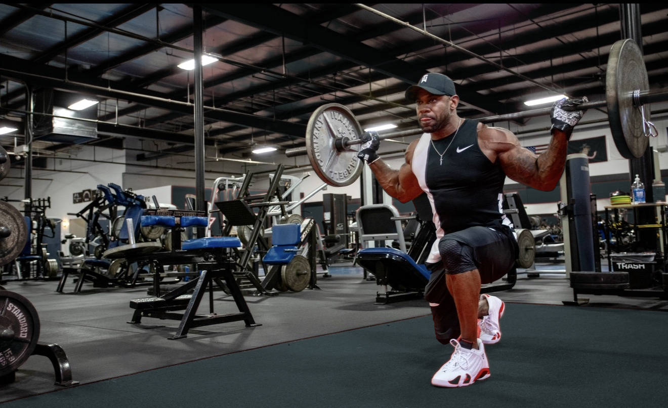Coach Steve doing a barbell lunge